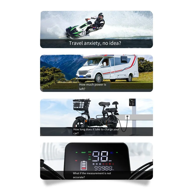 Misuratore batteria coulometro 3CGRO-BL110F DC10-100V 0-100A Misuratore batteria impermeabile e voltmetro per quadriciclo elettrico