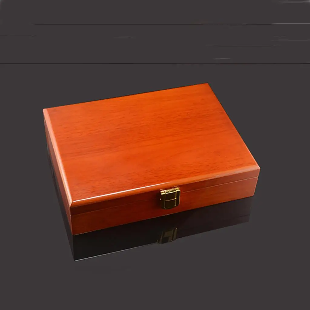 Retro Large Wood Earring Cufflink Jewelry Display Box Storage Organizers