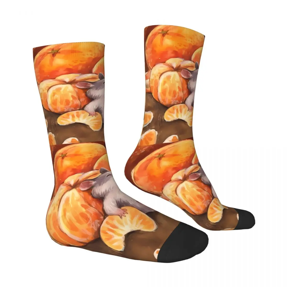 Mice Eat Oranges Sock Printed Man Polyester