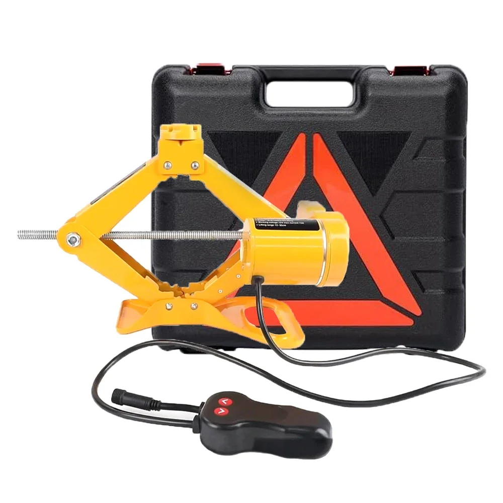 2 Tons Low Profile Car Battery Electric Remote Control Rescue Scissor Car Jack With Impact Wrench