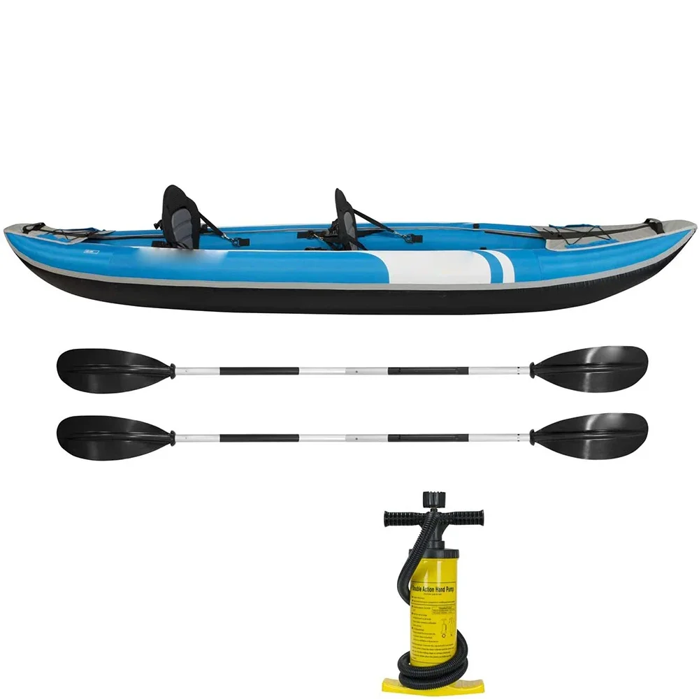 

New Pvc Inflatable Kayak Set Boat 2 Person Inflatable Kayak Boat With Paddles And Pump