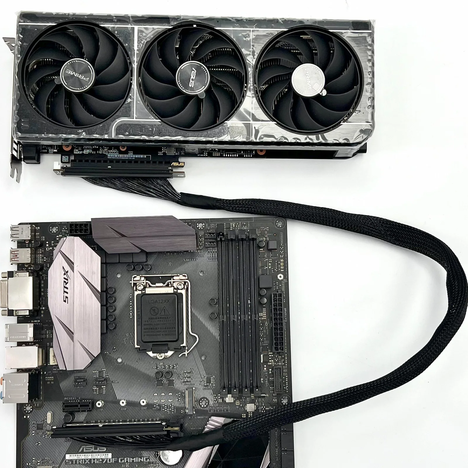 Gen5 PCIE 5.0 16X Dual Reverse Left-Left & Right-Right Bend Graphics Card Riser Cable For Chassis Server NVIDIA RTX50 AMD RX90xx