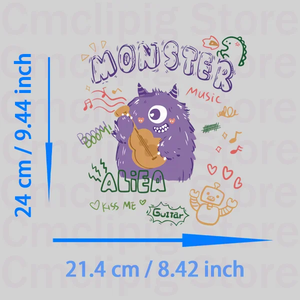 Funny Monsters Inc toppe per abbigliamento cucito fai da te per bambini adesivi in vinile applicazioni di stiratura