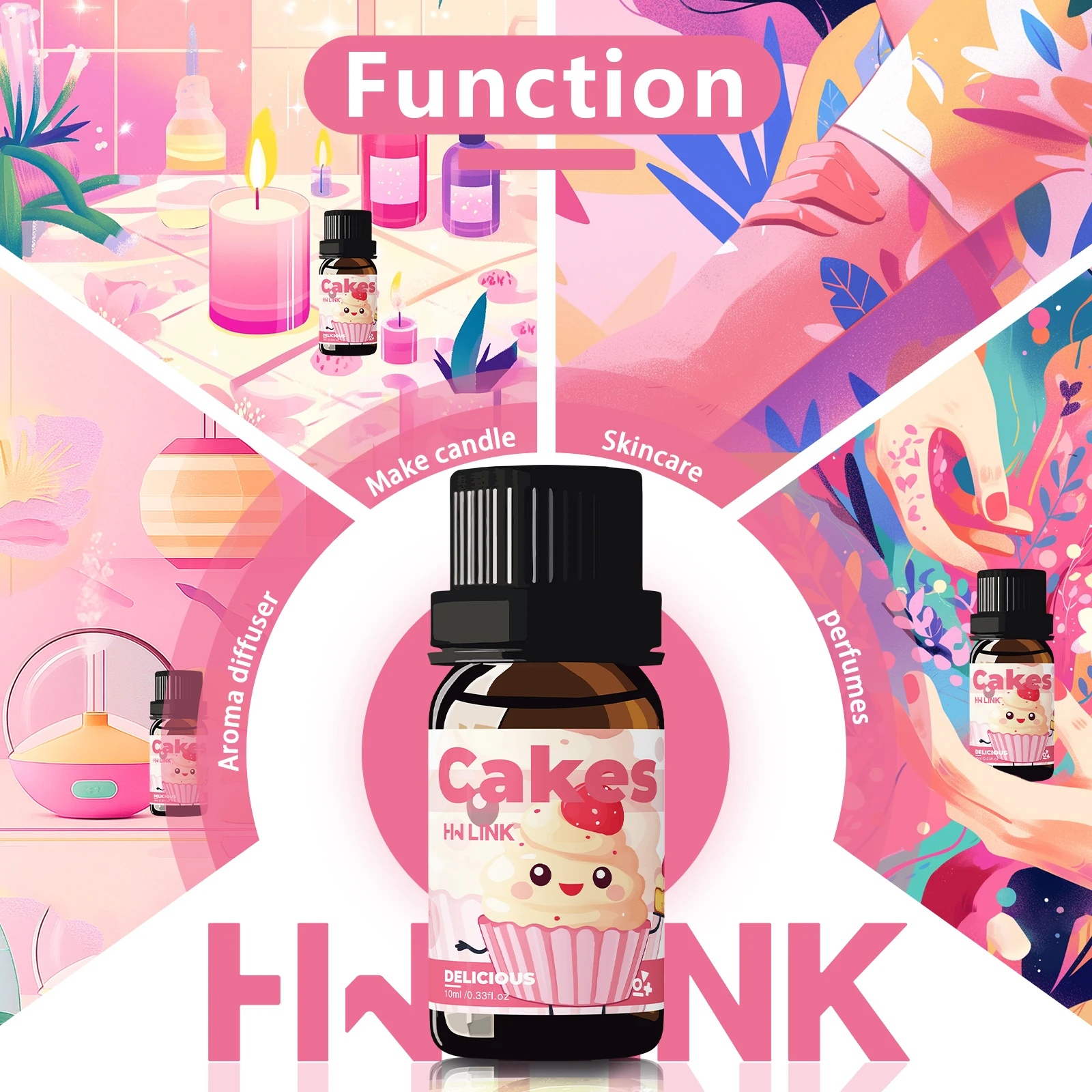 10ml Cakes Essential Oils Perfumes Skin Care Body Oil Candle, Soap Making, Aromatherapy, Humidifiers Gifts Car Air Freshener