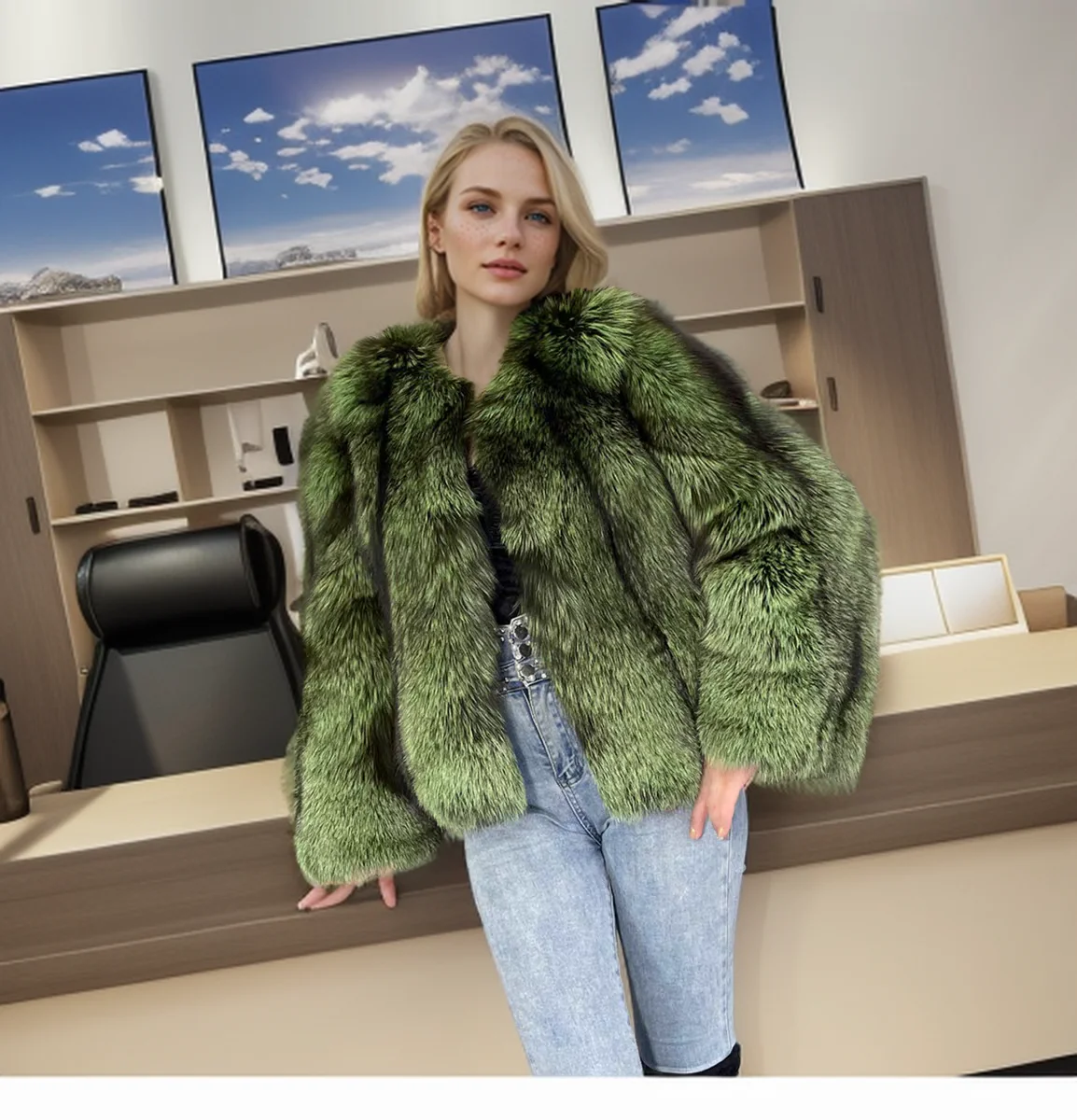 Luxury Real Fur Coat Whole leather fox fur coat Winter Jacket Women Natural Fox Fur Thick Warm Outerwear Streetwear New Fashion