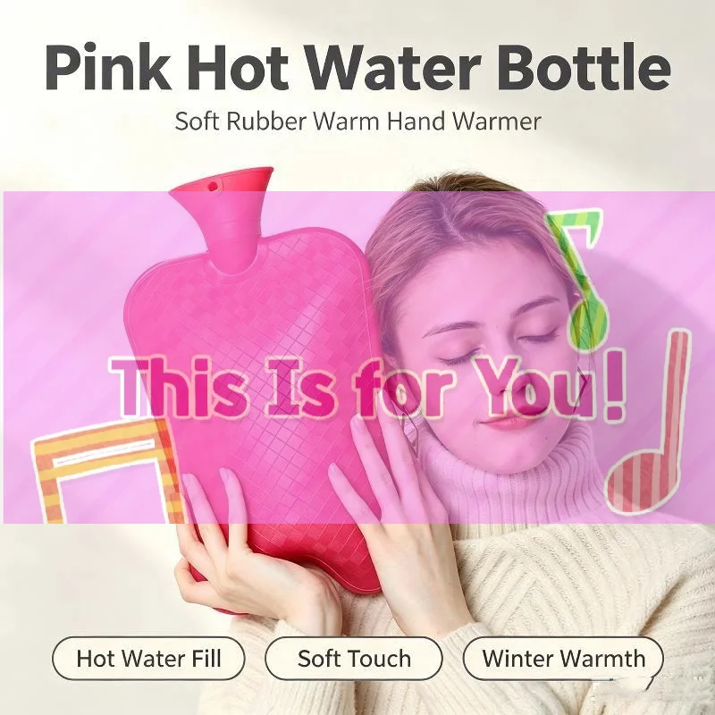 【HMA】3000ml Large-capacity Hot Water Bottle Injection Water Heating Foot Bed Warm Quilt Pvc Warm Kettle Warm Bed Hot Water Bag