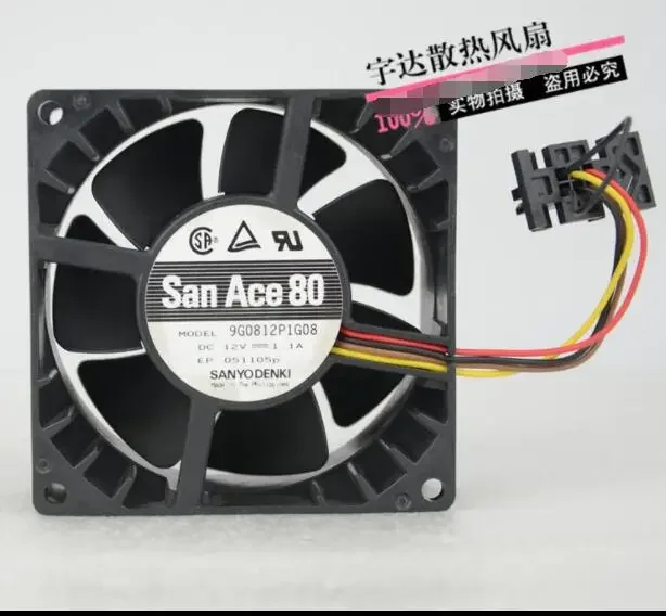 

Ltsf For SANYO DENKI 9G0812P1G08 DC 12V 1.1A 80x80x38mm 4-Wire Server Cooling Fan8cm