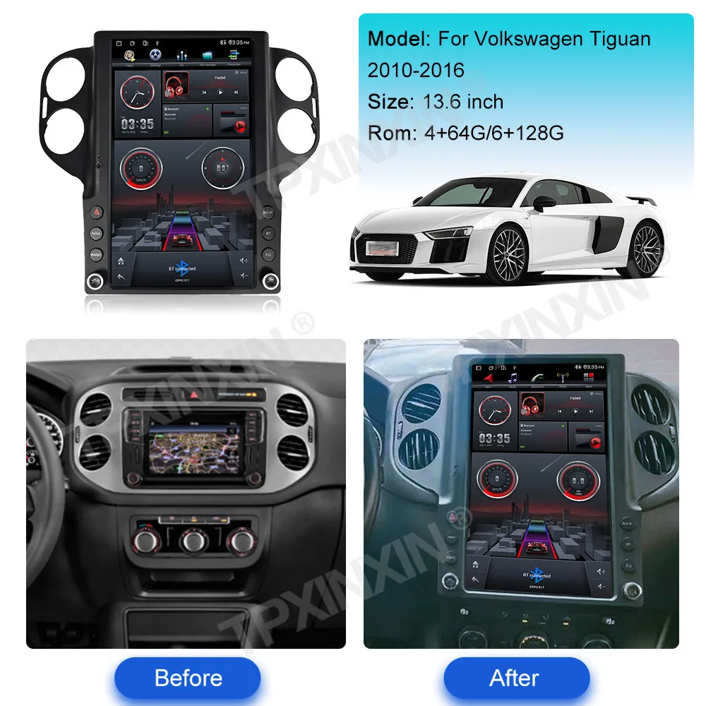 For Volkswagen VW Tiguan 2010 - 2019 Android Car Radio Multimedia Video Player Wireless Carplay Autoradio Stereo GPS Navi Head