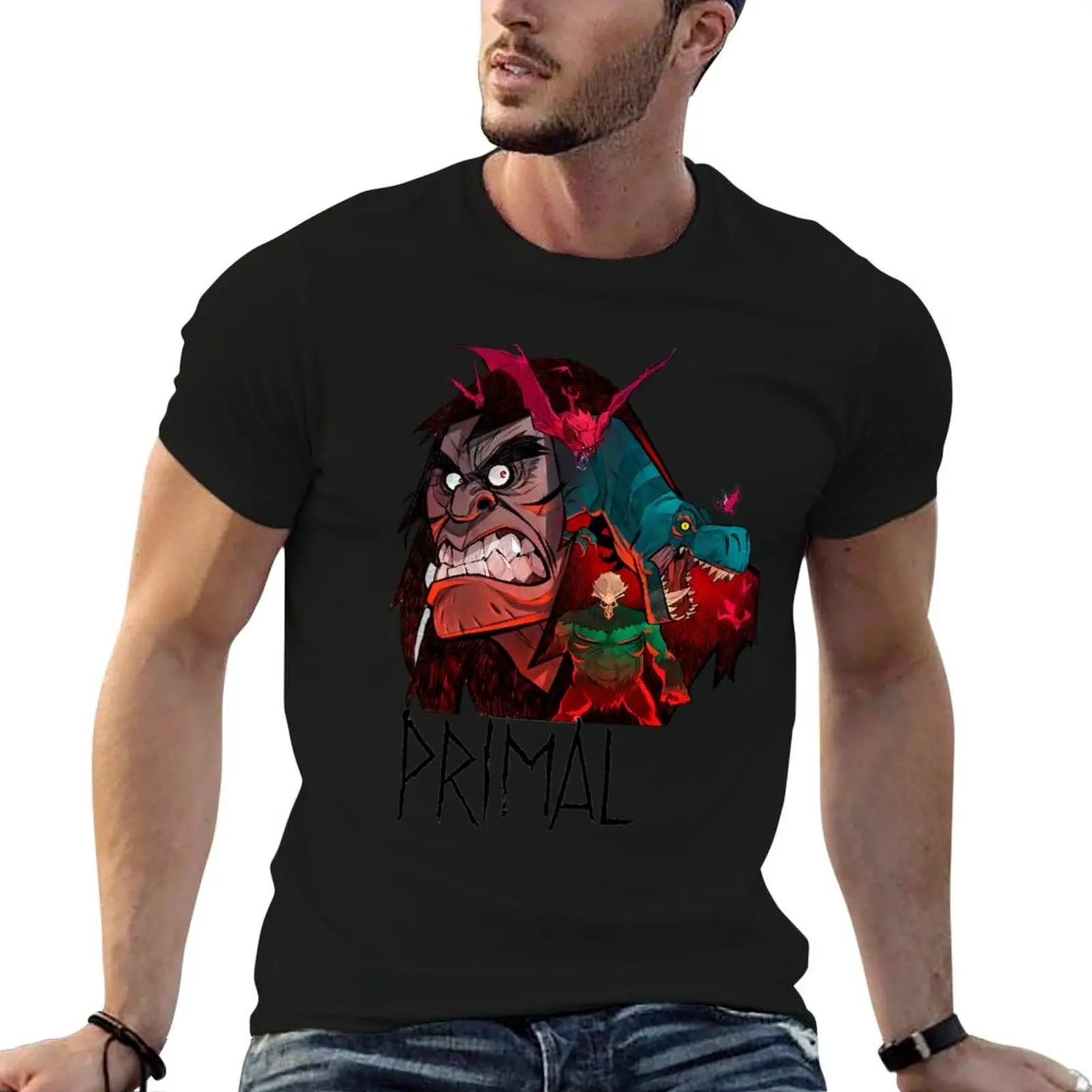 

Genndy Tartakovsky Primal TV Show T-Shirt mens graphic t shirts anime t shirts for man t shirt custom print T-Shirt