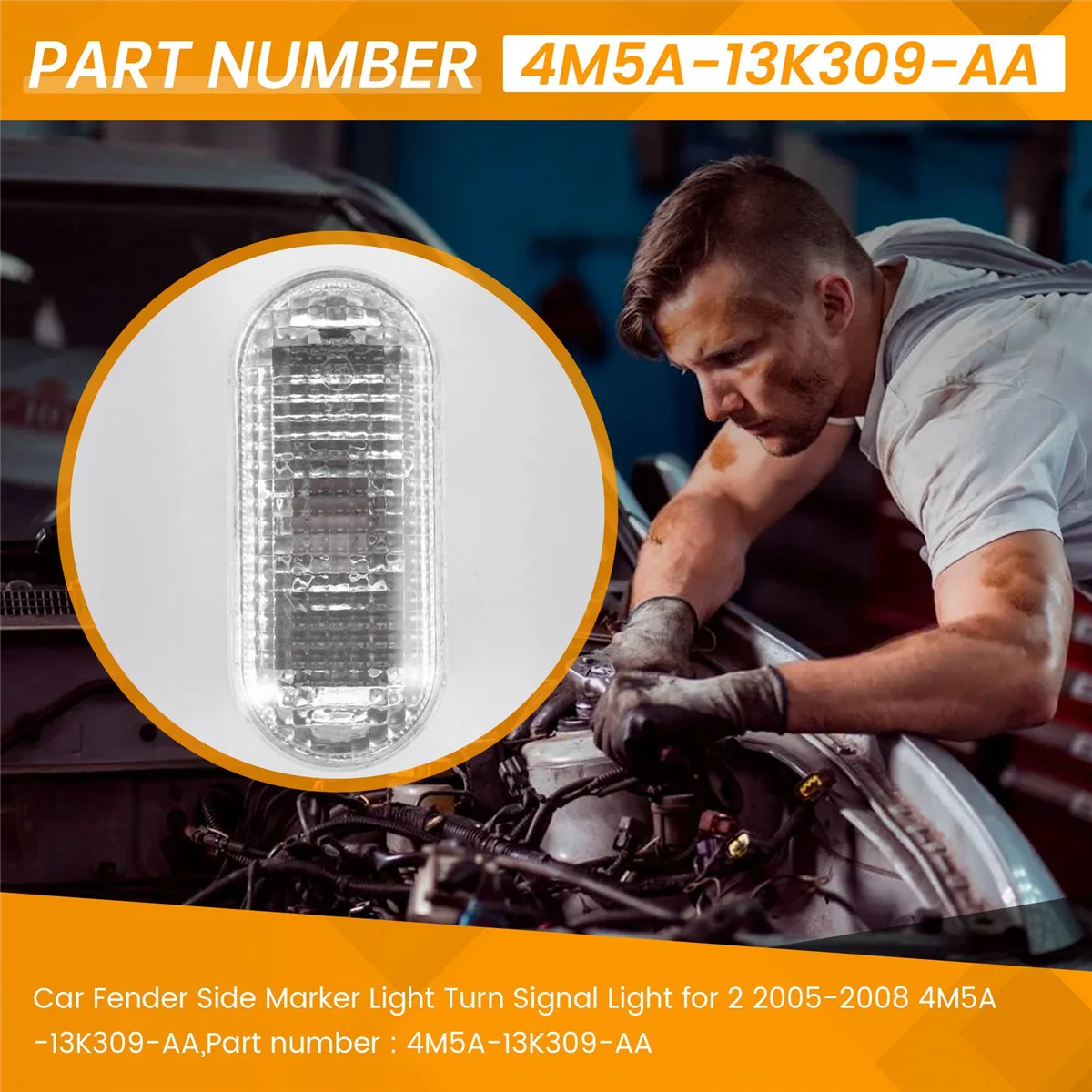 Indicatore di direzione laterale per auto indicatore di direzione per Focus 2 2005-2008 4M5A-13K309-AA