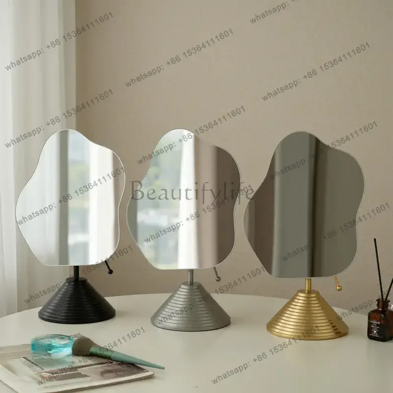 ld Twisted Wonderland Irregular Mirror Funky   Cloud Vanity Mirror Compact Modern Spiegel Wand Living Room Decorations
