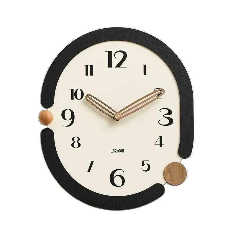 No punching clock wall clock living room simple atmosphere 2025 new creative light luxury clock wall art sense