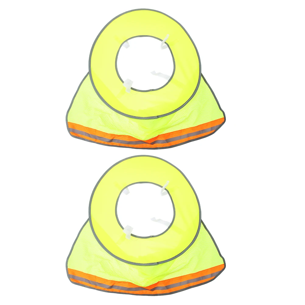 

2pcs Hard Hat Sun Shade Visor Construction Safety Neck Cover Full Brim Uv Protection Lightweight Cover For Workers