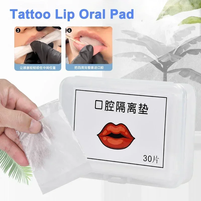 Tattoo Lip Protective Pad Film Disposable Microblading Tattooed Lip Oral Isolation Pad Tattoo Body Art Product 1 Box 30pcs