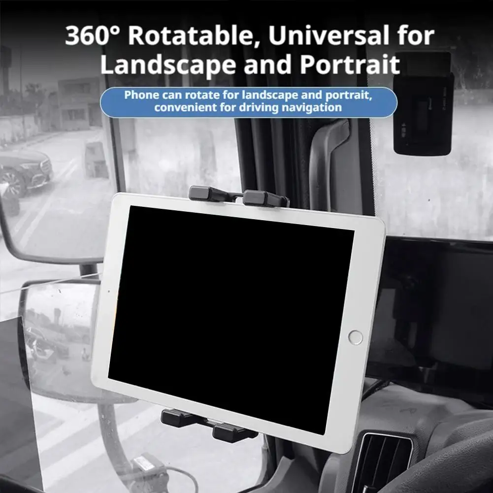 Heavy Duty Truck Phone Holder, Adjustable Mount for Excavator Forklift, Shockproof Car Phone Bracket for Handlebar Grip