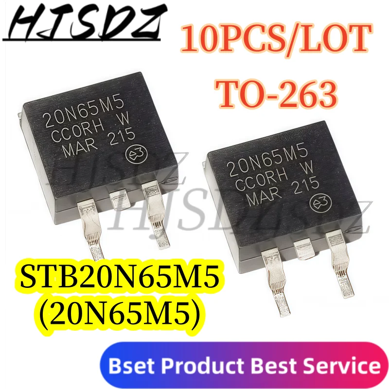 【10-50PCS/LOT】 STB20N65M5 TO-263 MOSFET | 650V/18A High Voltage Effect Transistor | Low On Resistance High Reliability