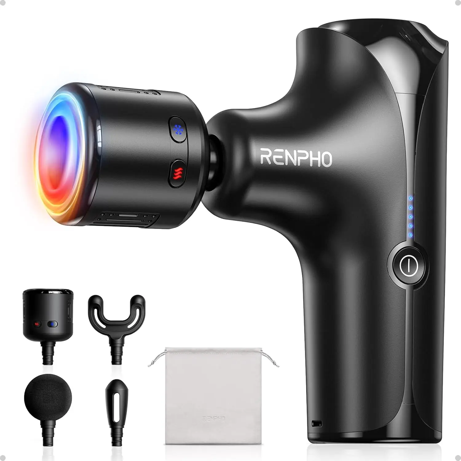 

Mini Thermacool Massage Gun with Heat and Cold, Professional Pocket-Sized Percussion Massager, Portable Deep Tissue Massager