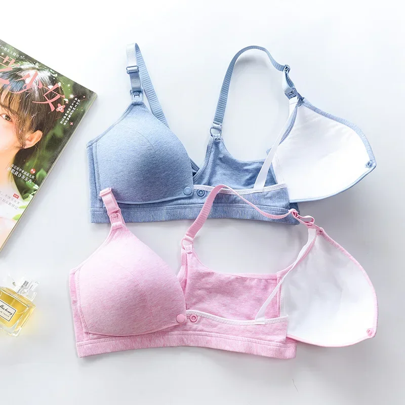 Wirefree Abbigliamento per allattamento Reggiseno per allattamento in cotone per le donne incinte Gravidanza Seno Intimo per il sonno Soutien Gorge Allaitement