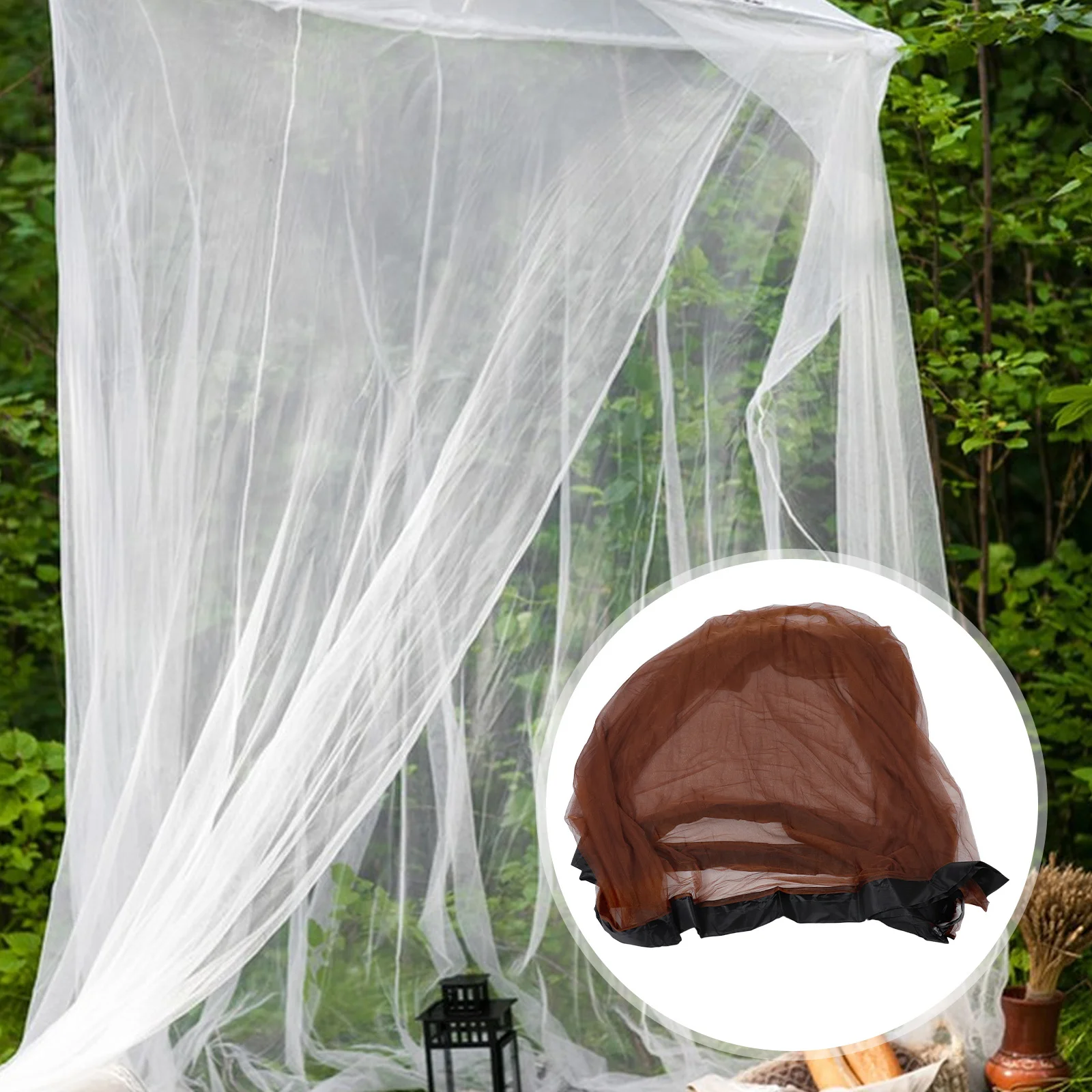 

Patio Umbrella Mosquito Net Mesh Cover Zipper Entry Insect Defense Outdoor Garden Terrace Camping Umbrella Mosquito Net