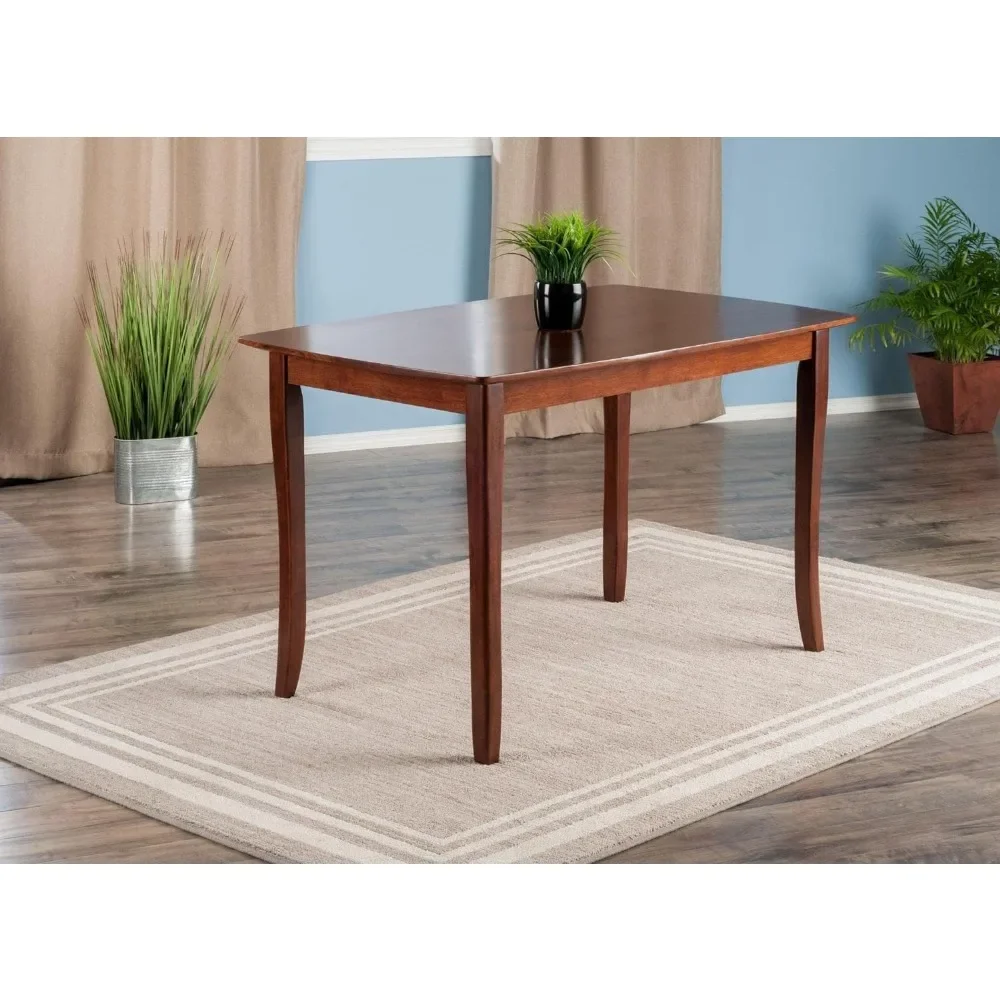 

Inglewood Dining Table, Walnut,Simple style, Made of solid wood, sturdy and solid，easy to clean， 47.24x29.53x29.13