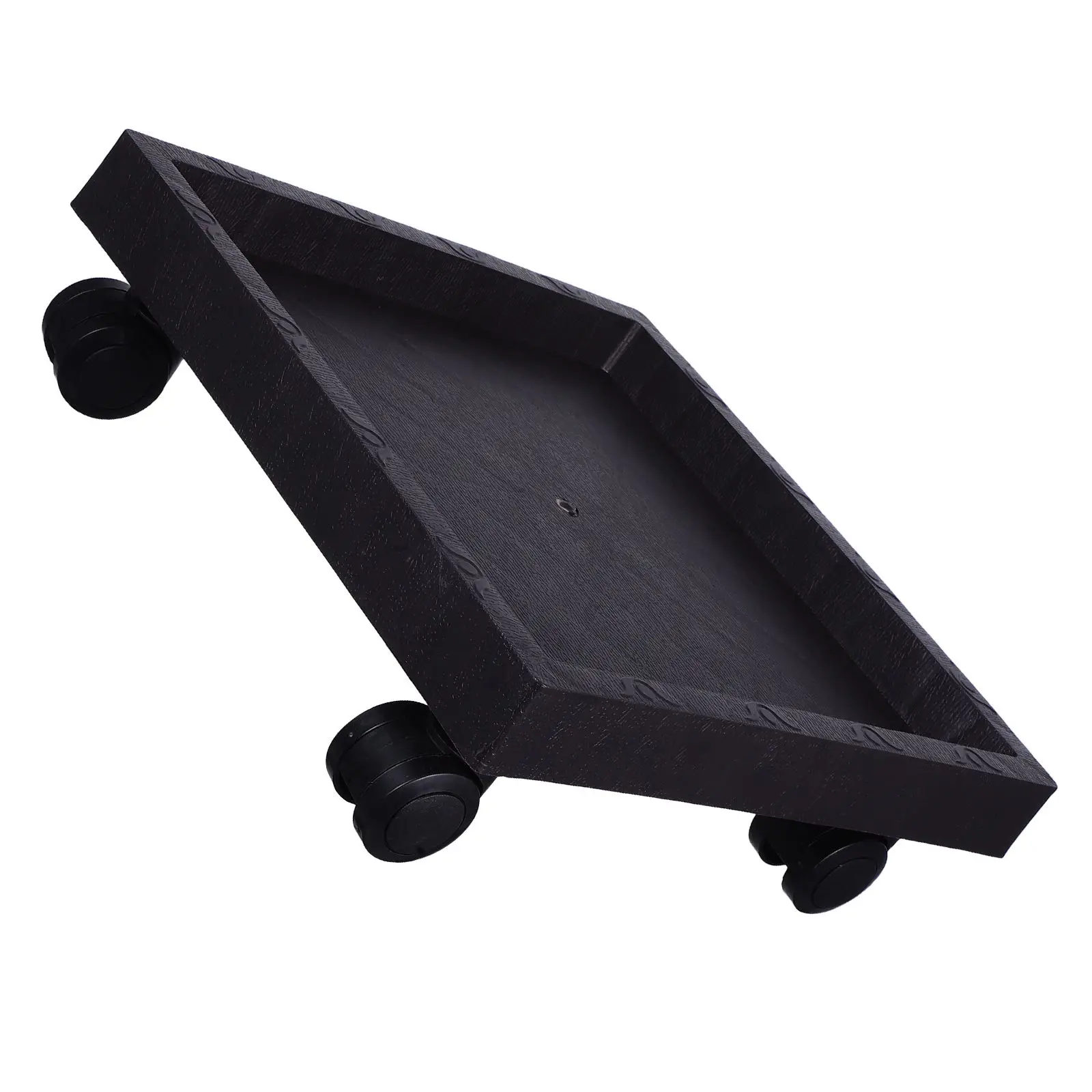 

Square Flower Pot Tray 290mm Outer 260mm Inner Brown Caster Wheels Thickened Plastic Planter Stand Garden Balcony