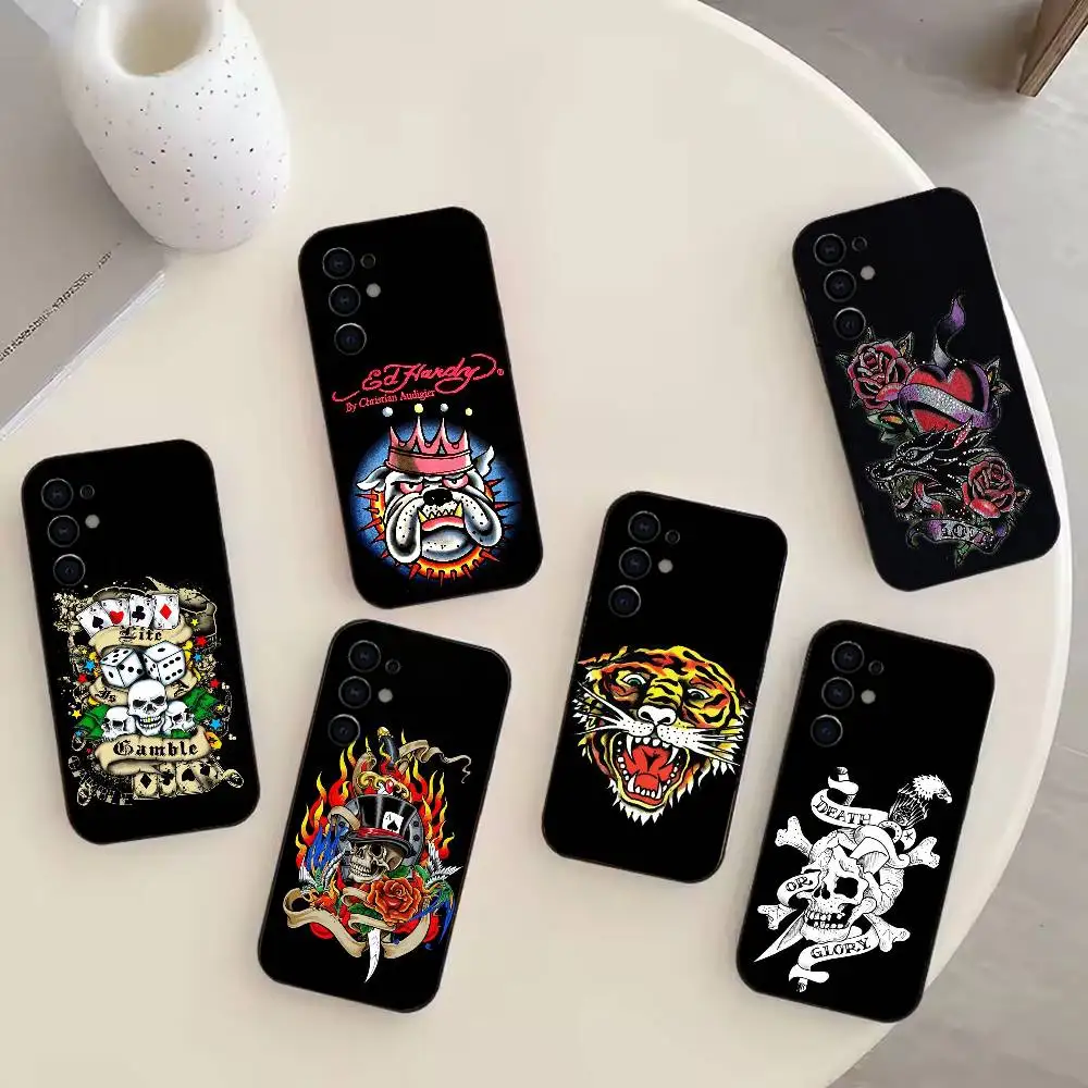 c-Classic Ed Brands Hardy   Phone Case For Samsung S25,S24,S21,S22,S23,S30,Ultra,S20,Plus,Fe,Note,10,9,5G Black Cover