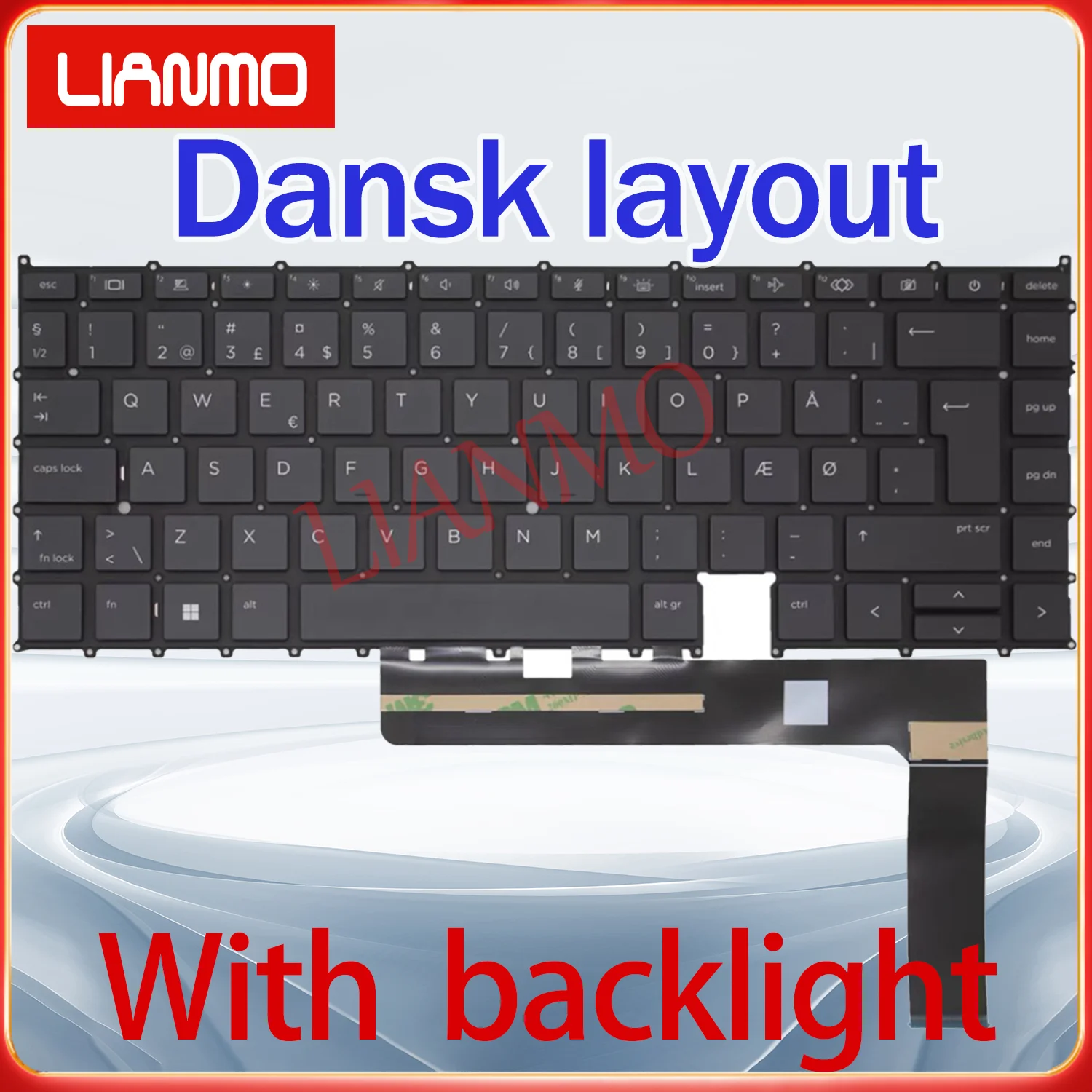 

Dansk/Canadian French/Spanish/Hebrew/Hungarian/Iceland/Nordic/UK layout for HP EliteBook X360 1040 1030 G7 G8 backlight keyboard