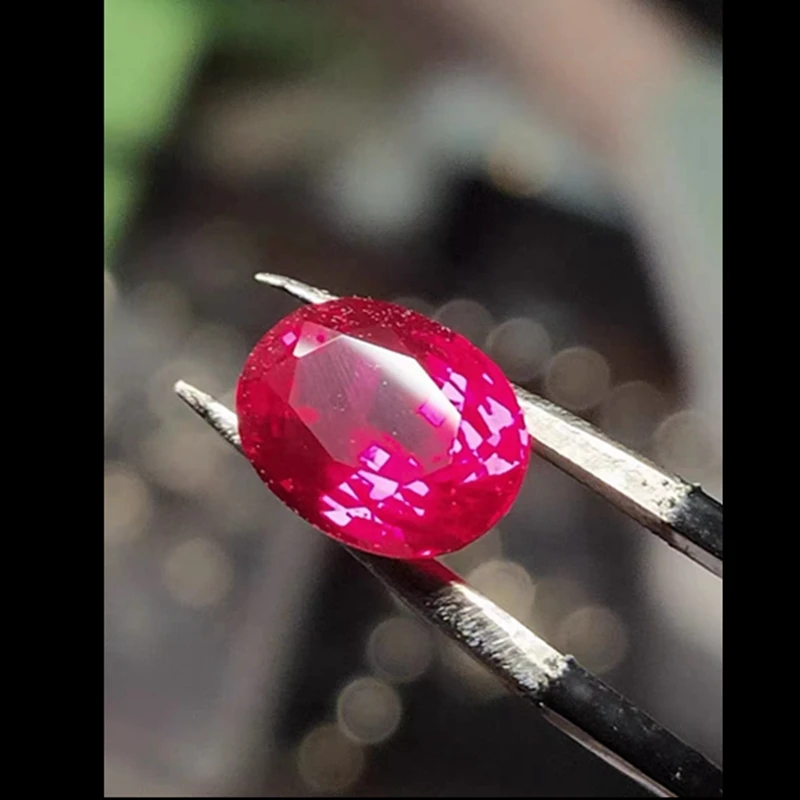 Unheated 10.50 Cts Natural Mined 10mmx14mm Sri-Lanka Ruby Red Rectangle Cut VVS Gem