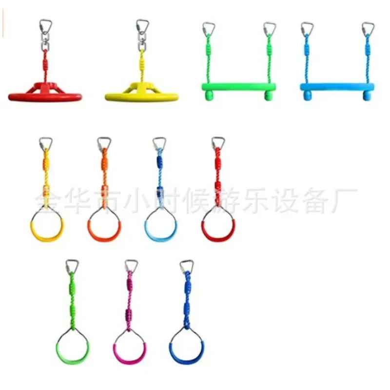 Kids Fitness Rings Climbing Game Toy Outdoor Training Activity Safe Sports Rope Swing Hanging Rings Children Climbing Equipment
