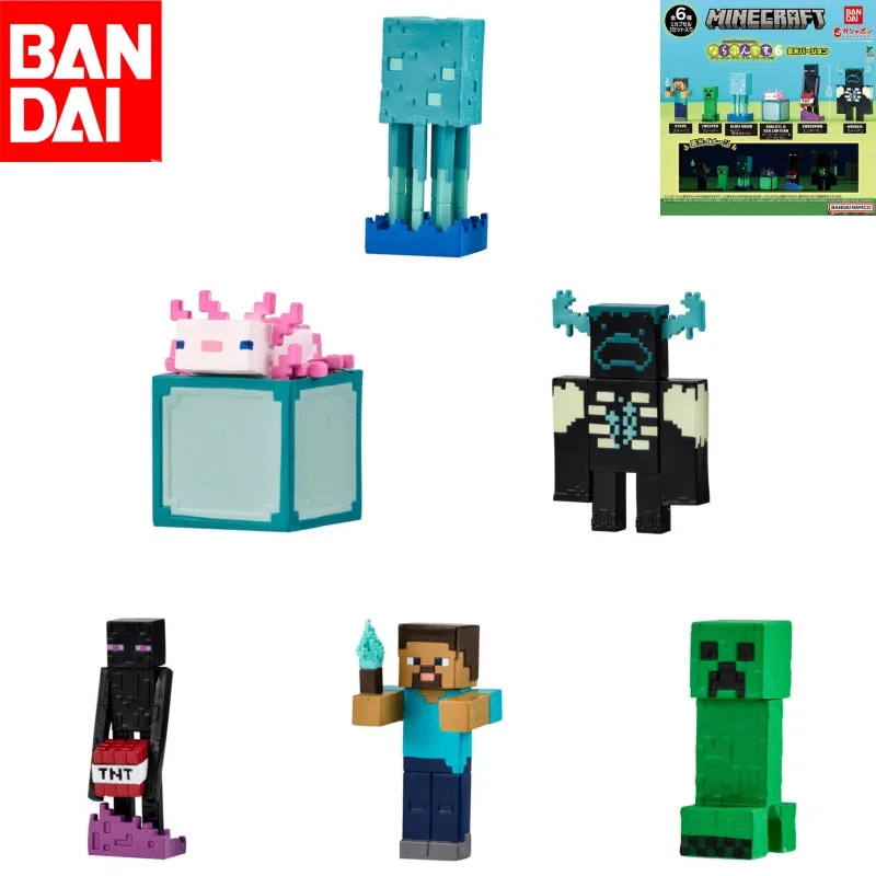 

Бандай Майнкрафт Нарабундесу. Капсульная игрушка Gashapon Vol.6 Glow Version, 6 стилей, полный набор, коллекционный подарок