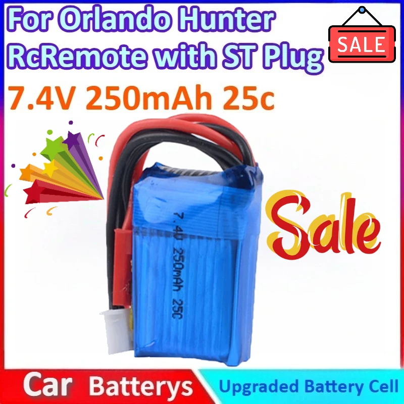 

New 25C 2S 7.4V 250mAh Car Lithium Battery Parts for Orlando Hunter RC Remote Control Climbing Car Micro Mosquito with JST Plug