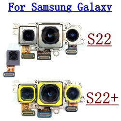 Front Rear View Back Camera For Samsung Galaxy S22+Plus Small Frontal Main Facing Camera Module Flex Replacement Parts