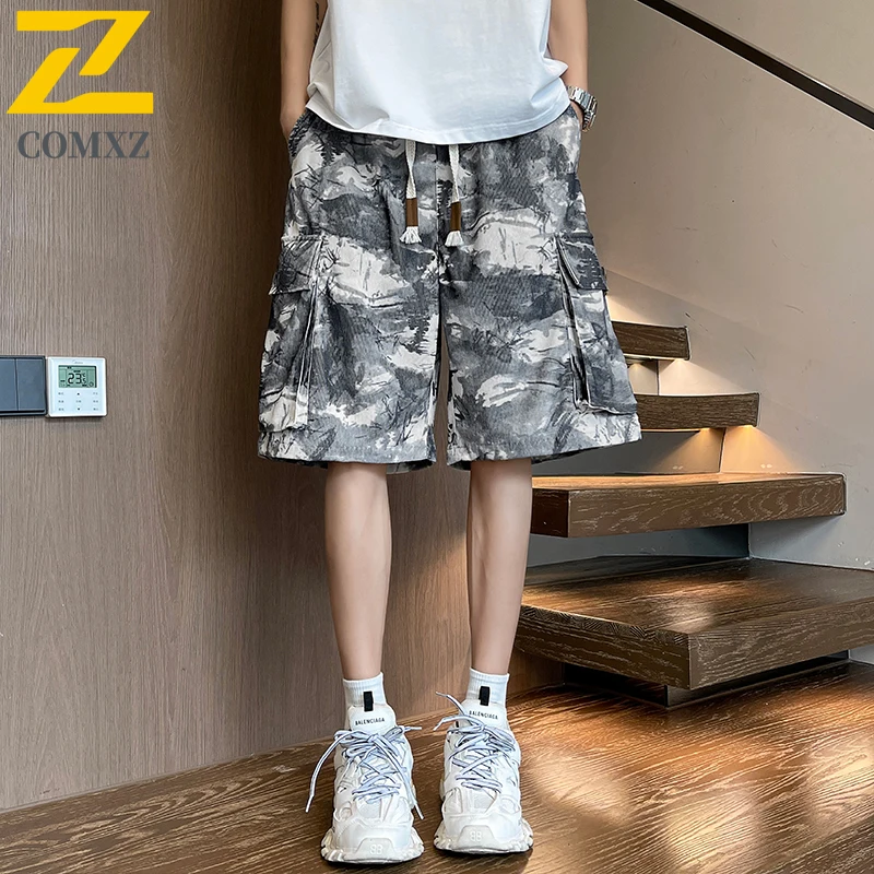 

Harajuku Corduroy Shorts Men Summer Casual Drawstring Large Pocket Sweatpants Fitness Training Running Shorts Bermuda Basketball