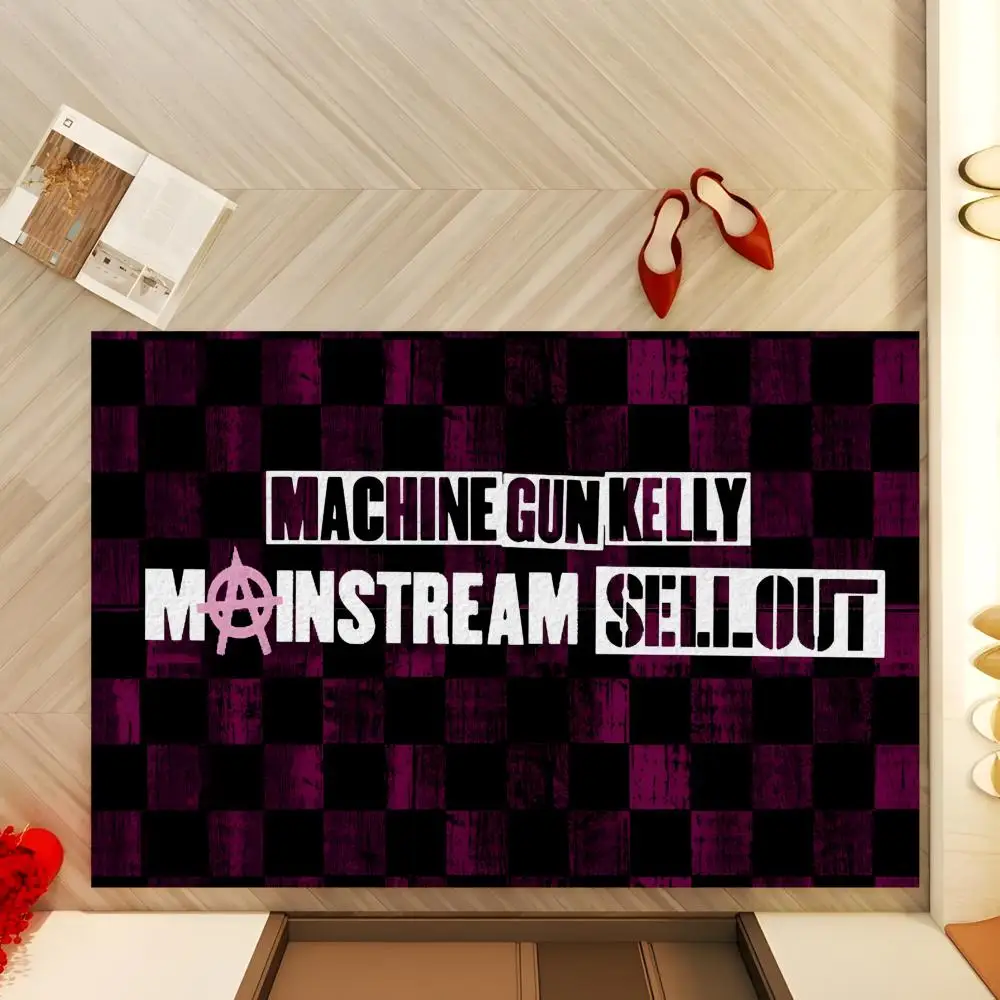 Floor Mat Diatomite Bath Mat, Quick-Drying Non-Slip Absorbent Mat, Washable Home Floor Ma M-Machine Gun KellyS