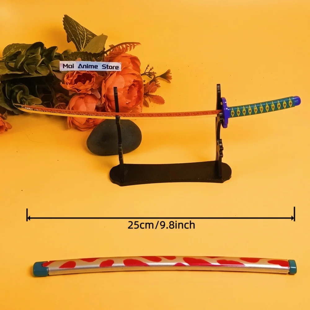 10 بوصة شيطان القاتل كاتانا ميتيل الأصلي الساموراي أنيمي يوريتشي كوكوشيبو نينجا سكين السيف الحجم الحقيقي كاتانا لعبة غير حادة هدية