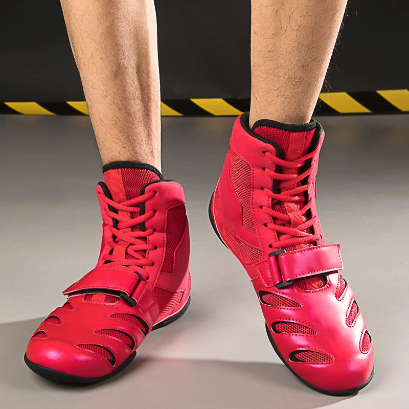 Professional Unisex High Top Wrestling Shoes Boxing Training Boots Outdoor Sports Size 36-46 Boxing Fighting Shoes
