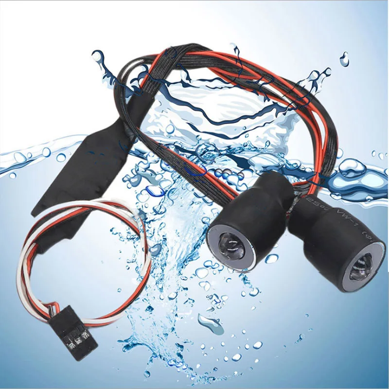 2 szt. LED-owe reflektory do samochodów RC typu Climbing Car, pasujące do 1/10 Axial SCX10/TRX4/D90/90046/90047 Jeep Wrangler, akcesoria do modyfikacji