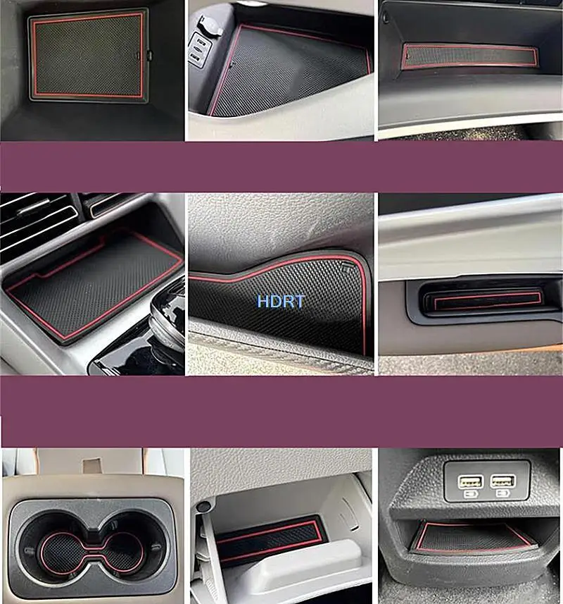 

Car Style Gate Slot Cup Mat For BYD Song Pro 2019 + Anti-Slip Door Groove Pad Interior Protector Decoration Accessories Coaster