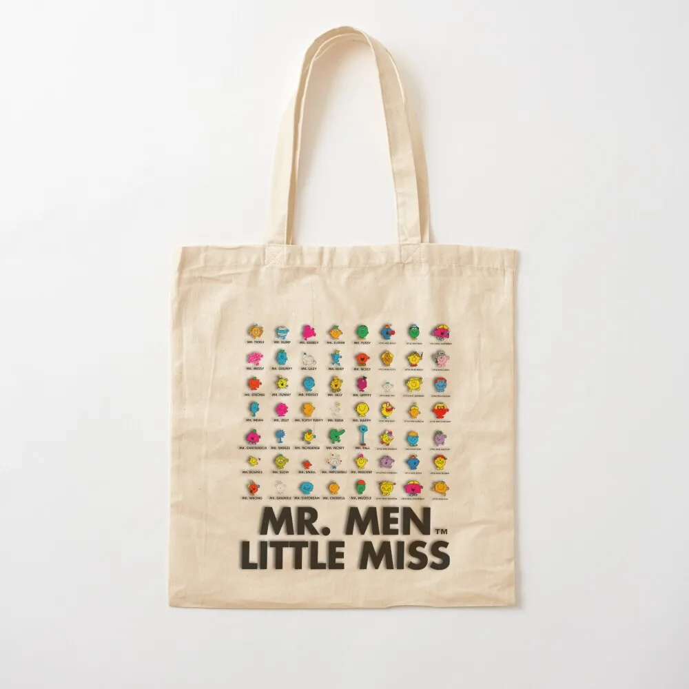 Little Miss and Mr Characters Tote Bag