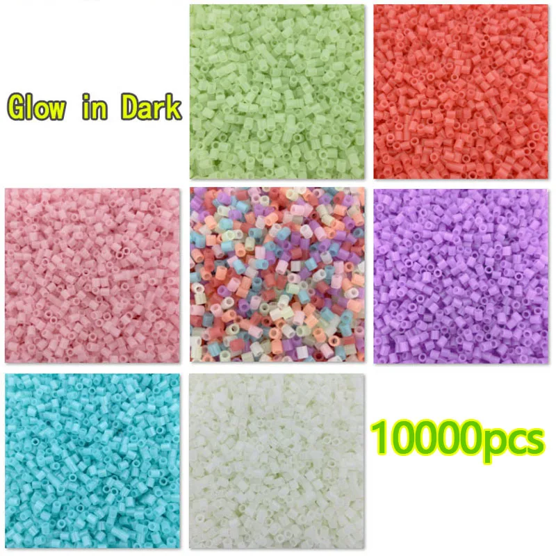 5mm Beads 10000pcs Glow in Dark PUPUKOU Iron Beads for Kids Hama Beads Diy Pixel Puzzles High Quality Handmade Gift Toy