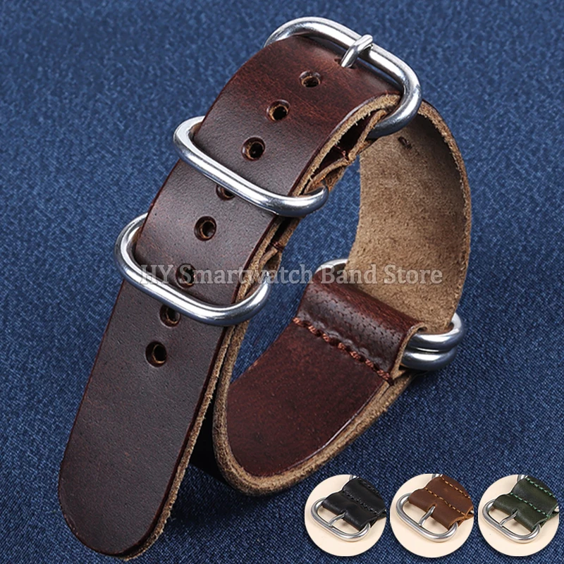 Bracelet de montre vintage en cuir véritable 18mm 20mm 22mm pour hommes et femmes, fait main en cuir de vachette, bracelet de remplacement souple, accessoire