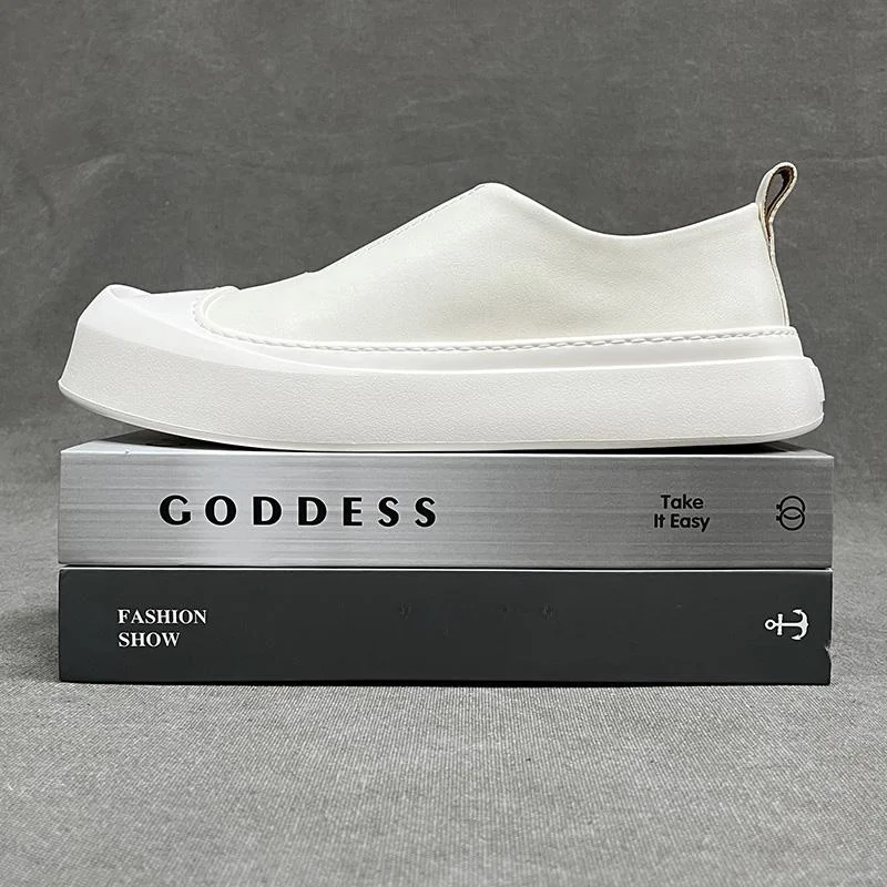 

Мужские слипоны из натуральной кожи Casual oes, дышащие, удобные, весенне-осенние, универсальные, мягкие кроссовки на плоском каблуке