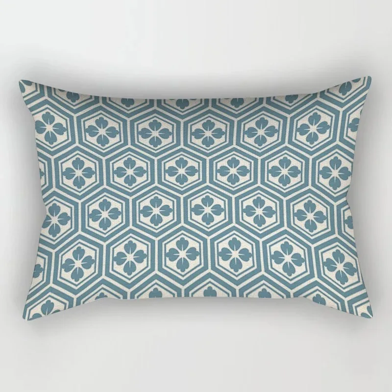 Nordic sweet home light blue geometric pillowcase decorative sofa cushion cover pillowcase
