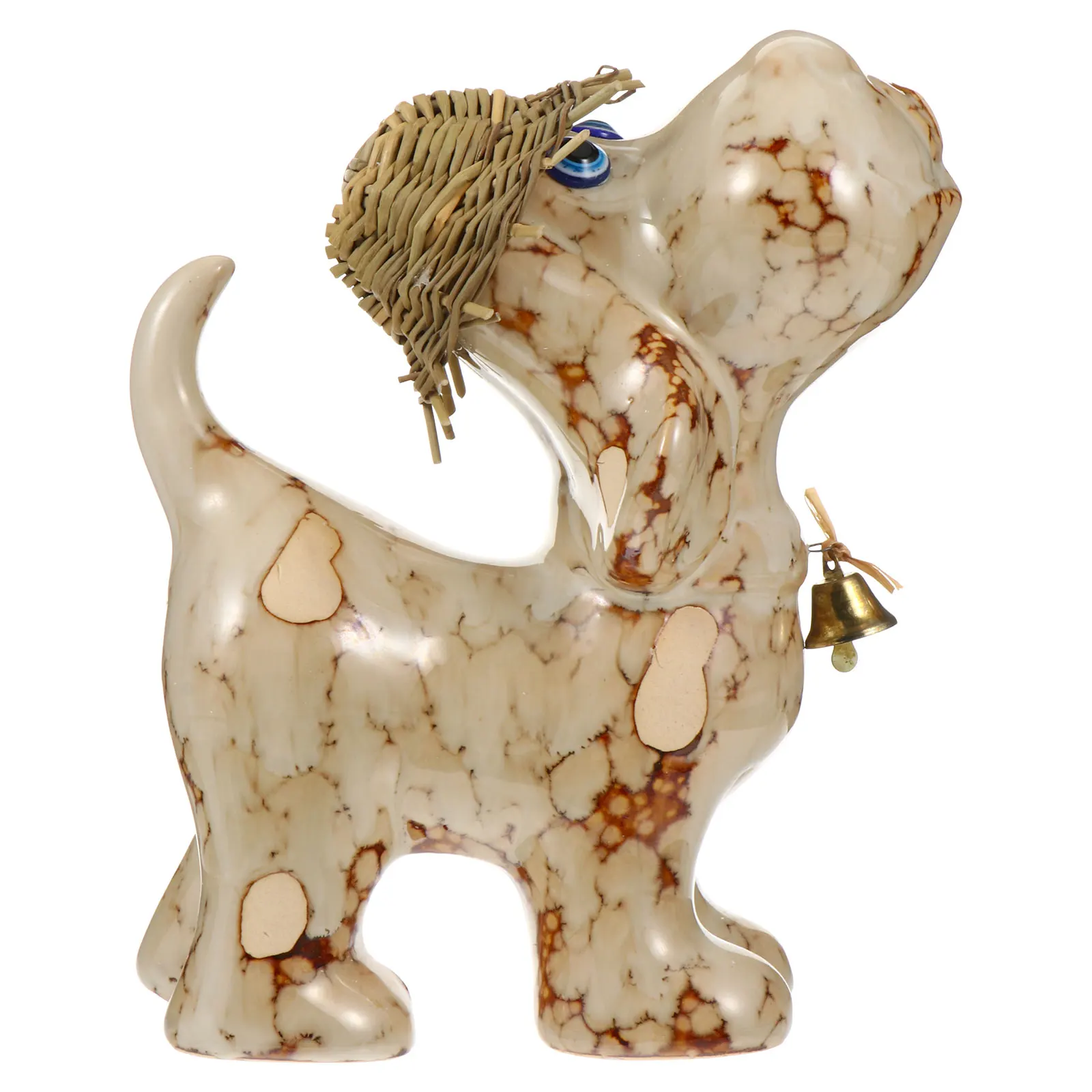 

Ceramics Spotted Dog Decor Tabletop Adornment Unique Design Home Decor Gift Photography Desktop Dog Ornament