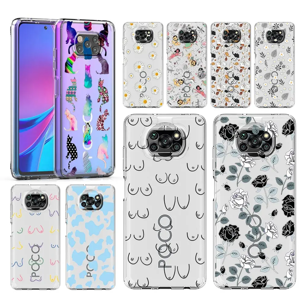 Eye Chest line Art Cat Phone Case For Xiaomi Mi 12T 10 12 Lite 11 Ultra 11X 11T Pro 11i Poco X4 X3 NFC F3 F4 M3 M4 Clear Cover