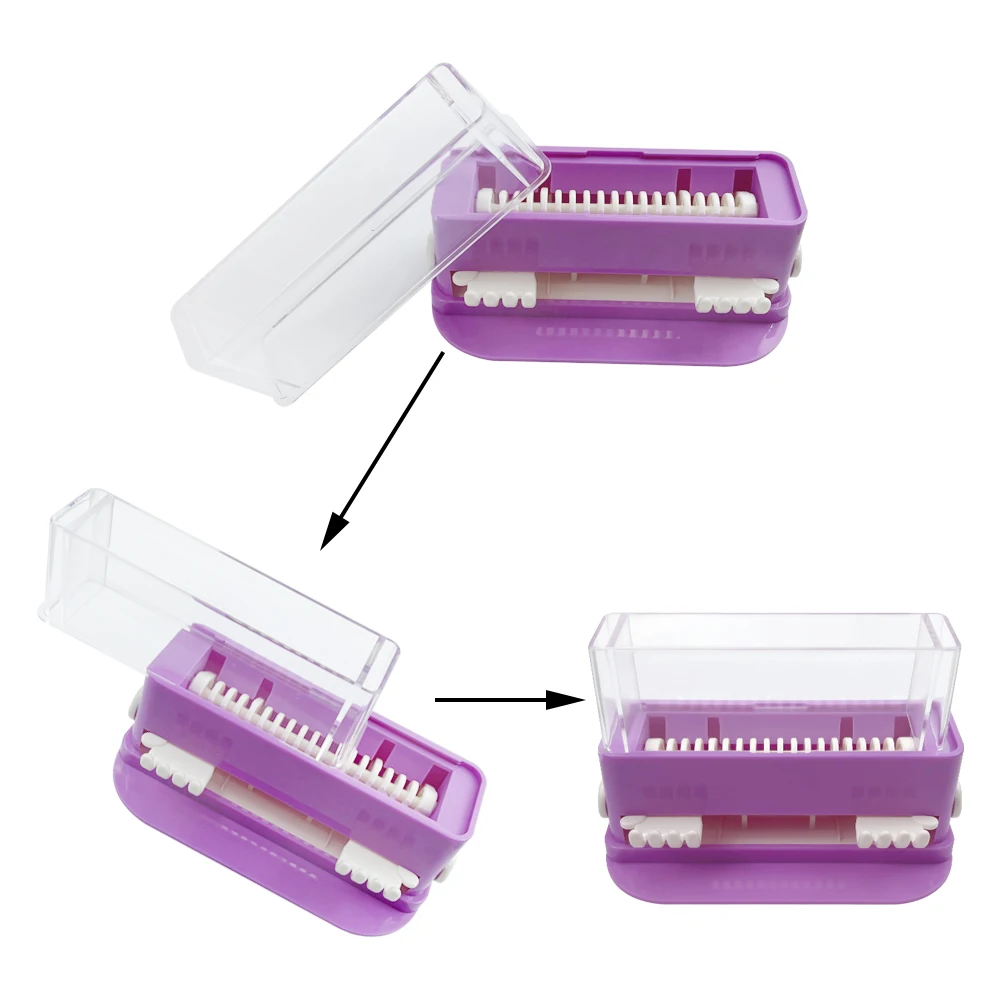 Dental Micro Applicator Dispenser Holder with 100pcs Disposable Brush Stick Cotton Tip Storage Box Container Case Dentist Tools