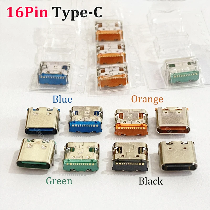 Cltgxdd 20 Stück 16-Pin Typ-C Buchse USB3.1 SMT SMD DIP Stecker Hochstrom-Ladeanschluss für PCB-Leiterplatten-Reparatur DIY – Detail 2