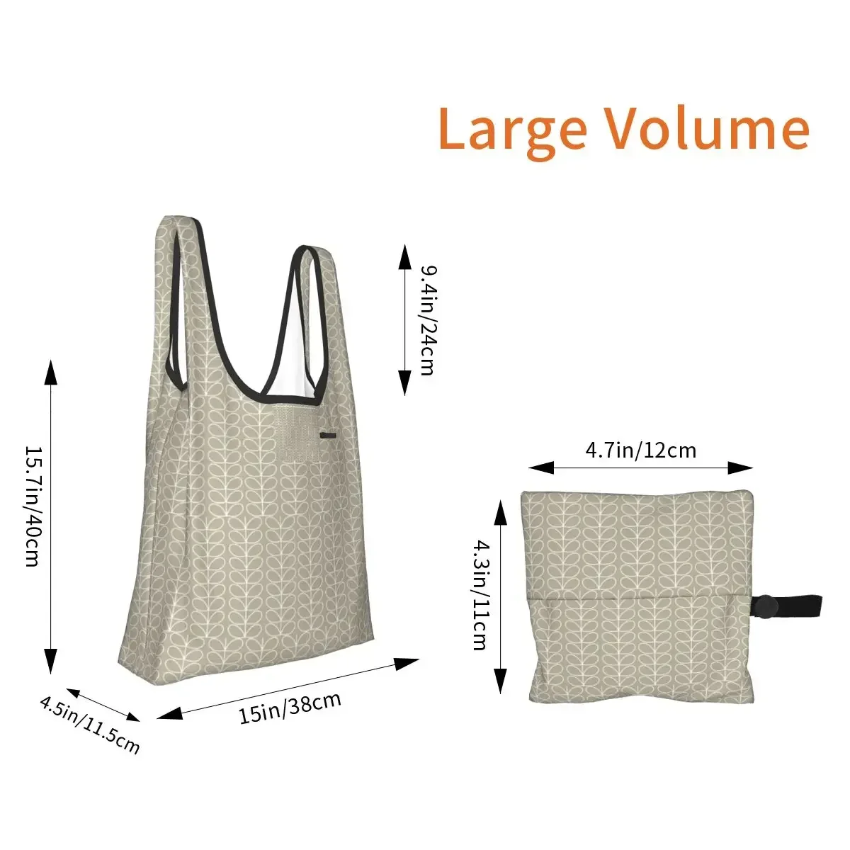 Kiely Orla Multisteam Flowers Shopping Bag Portable Tote Bags Foldable Shoulder Shopper Bag Groceries Handbag