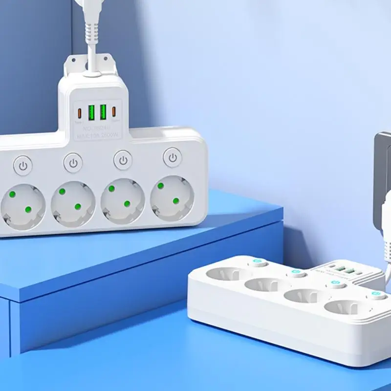 31BA Outlets And 4 USB Charging Port Powered Belt with Overloaded Protecting Universals Wall Adapters for Home Office Use