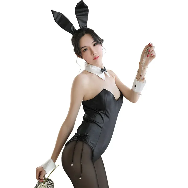 Bunny Girl Sakurajima Mai Cosplay Kostüm für Mädchen Halloween Lustiges Kostüm Schwarze Strümpfe High Heels lenceria sinnliche mujer